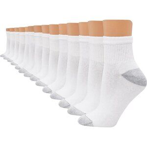 🆕 Women White Cool Comfort Ankle Socks Soft Moisture-Wicking Ribbed Cuff Shoe